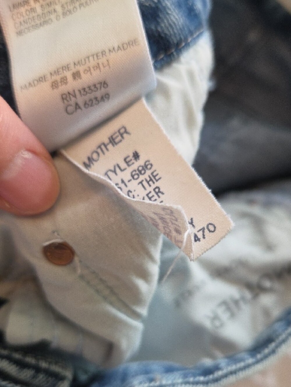 Mother The Looker Ankle Color Twice Shy Size 28 - Picture 12 of 12